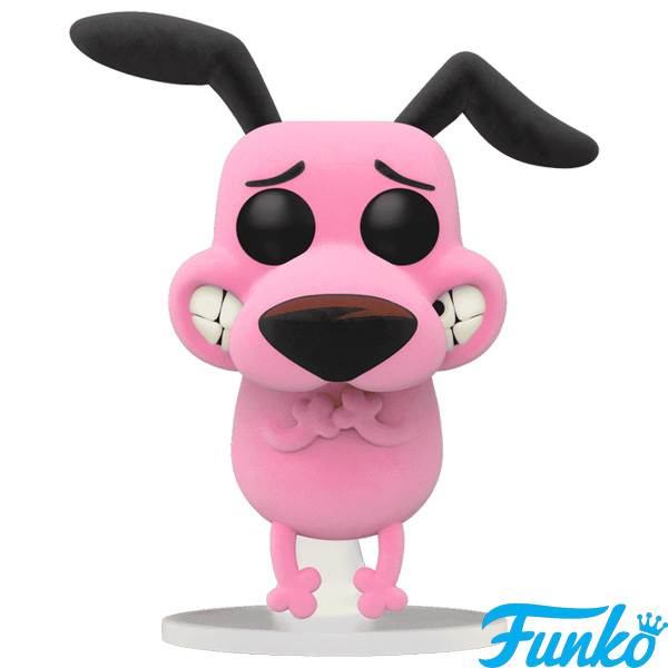 Funko POP #1070 Cartoon Network Courage The Cowardly Dog Flocked Exclusive Figure
